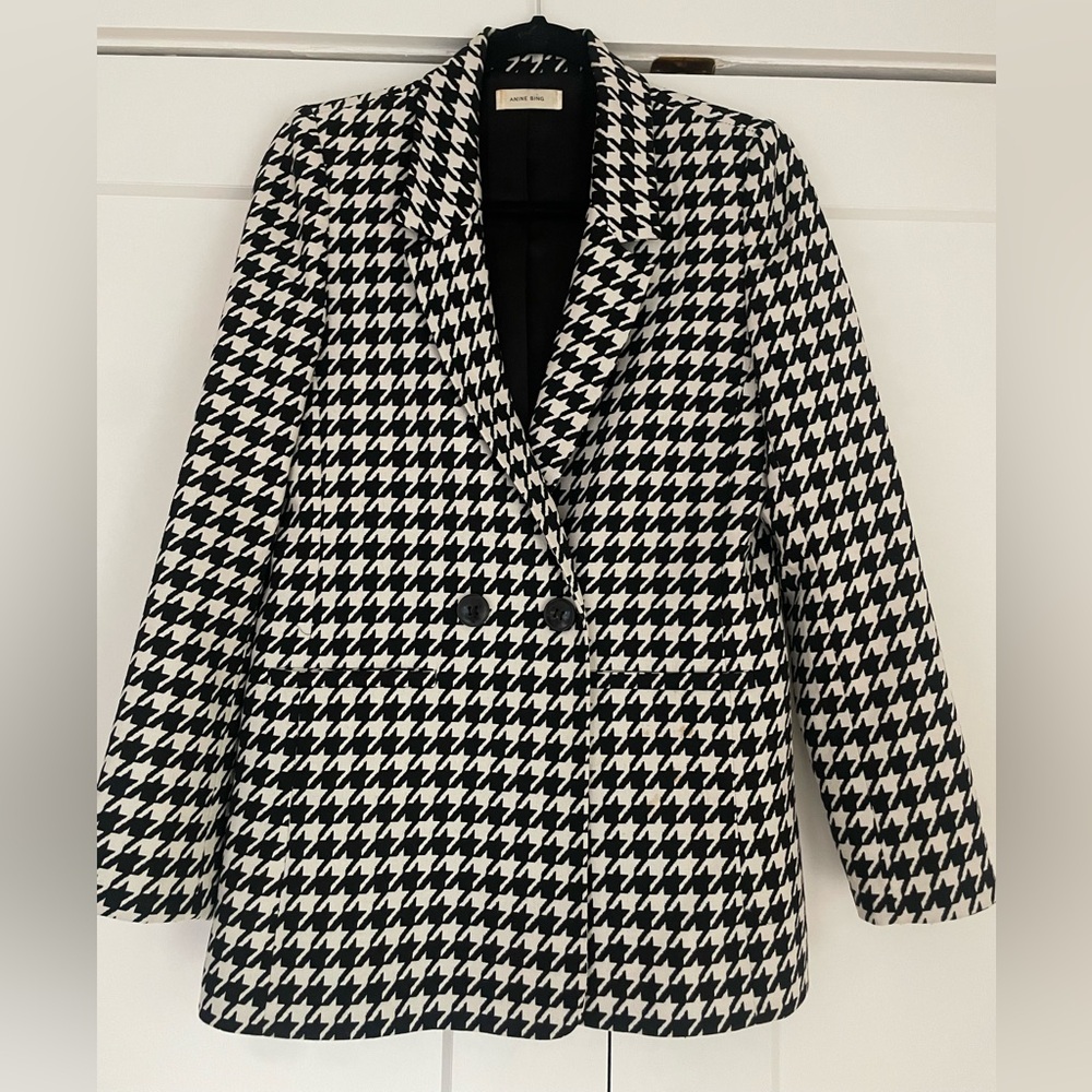 Anine Bing Houndstooth Blazer